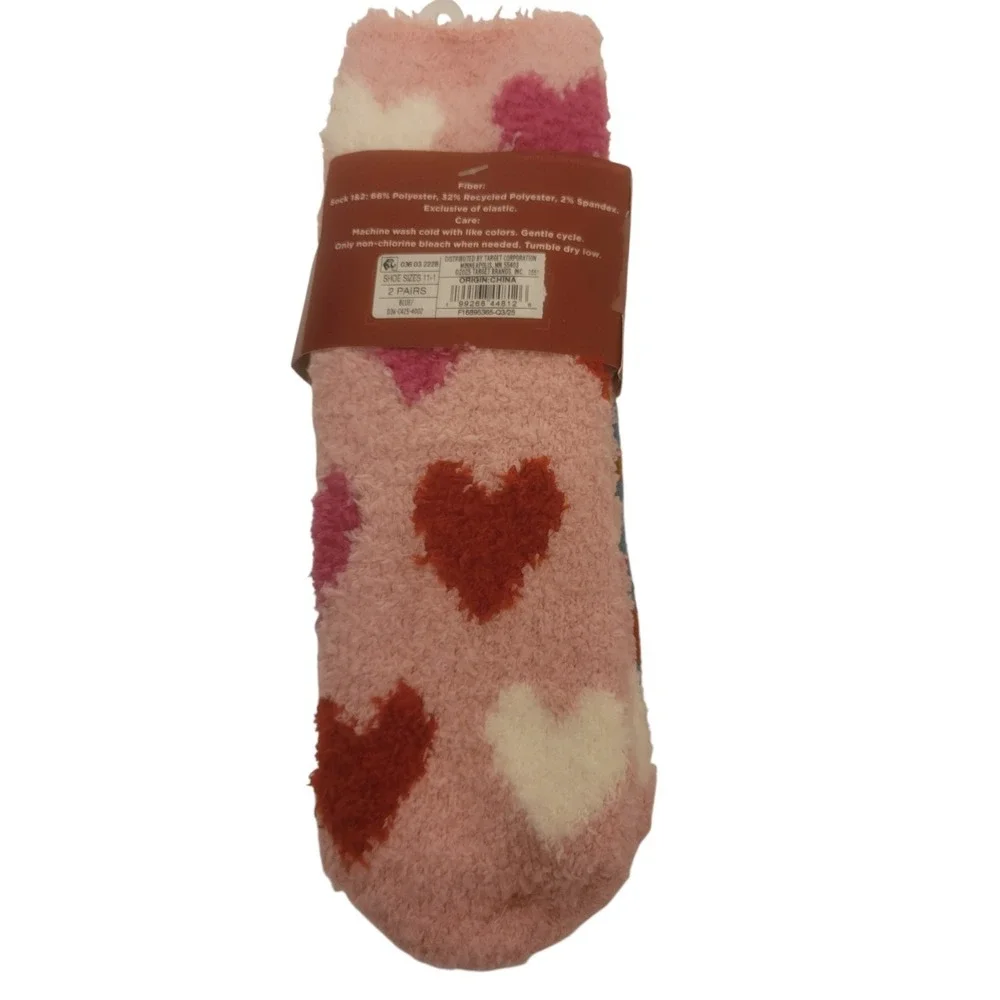 2/2-Pack Wondershop Kids Super Soft Crew‎ Socks Fits Shoe Sizes 11-1 XS-Small